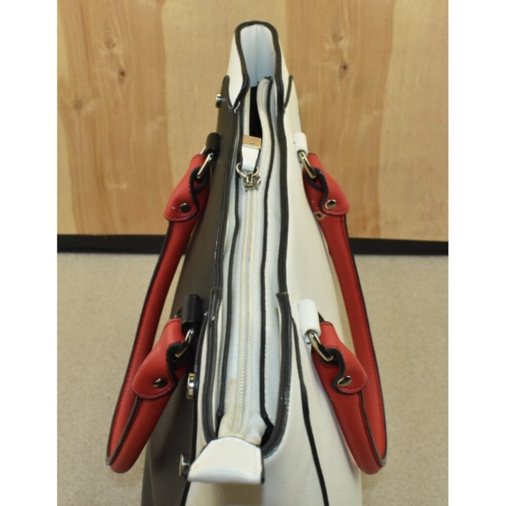 Christian Lacroix Women's Purse Black/White/Red Leather Tote Handbag -Flaws- - Picture 7 of 15